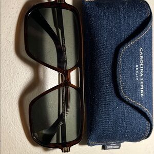 Carolina Lemke Men's Brown Sunglasses